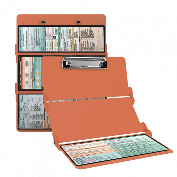 WhiteCoat Clipboard® Trifold - Coral Physical Therapy Edition